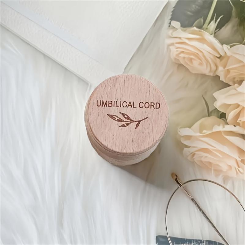 Umbilical Cord Wooden Keepsake Box Hair and Tooth Storage