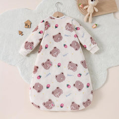 MOMMBABY Cozy Coral Fleece Cartoon Sleeping Bag for Kids