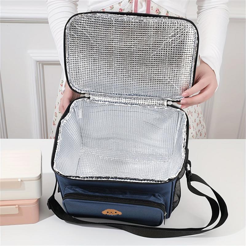 Puppy Lunch Tote Insulated Bag Adjustable Strap Office Work Picnic