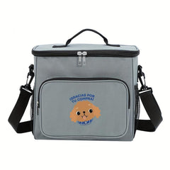 Puppy Lunch Tote Insulated Bag Adjustable Strap Office Work Picnic