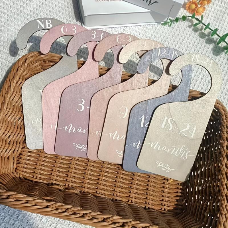 7pcs Wooden Closet Organizer Set Size Dividers Nursery Wardrobe