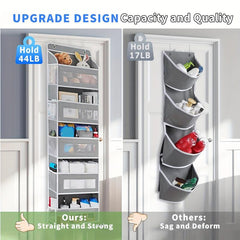 5 Tier Over the Door Hanging Organizer with Large Capacity Pockets Anti Tip