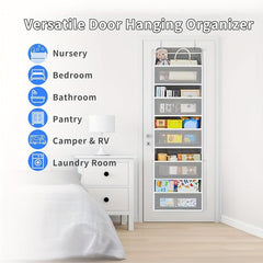 5 Tier Over the Door Hanging Organizer with Large Capacity Pockets Anti Tip