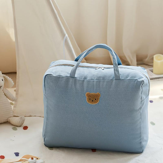 Large Bear Storage Bag Foldable Organizer for Clothes Blankets Quilts Bedding