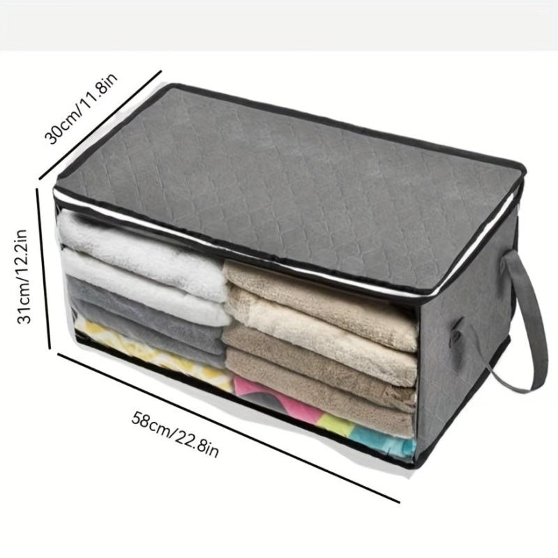 Large Storage Bag with Lid & Handles for Clothes Blankets Toys