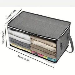 Large Storage Bag with Lid & Handles for Clothes Blankets Toys