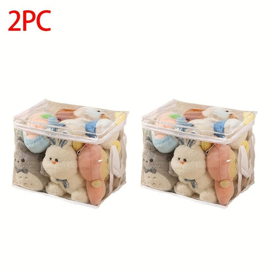 Large Plush Doll Storage Bag PVC Toy Box