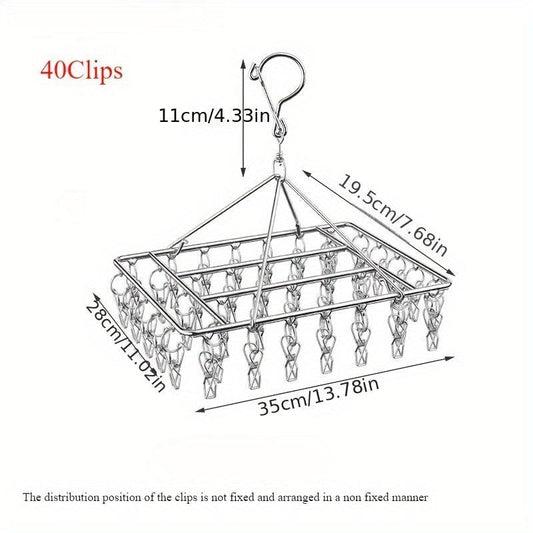 Wind-Resistant Clip Drying Racks for Laundry Storage in Small Spaces