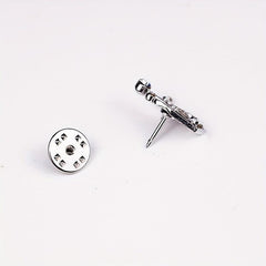 Men's Crown Collar Pin Crystal Collar Clip