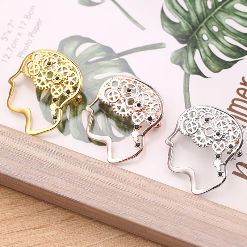 Personality Retro Alloy Thinker Brooch