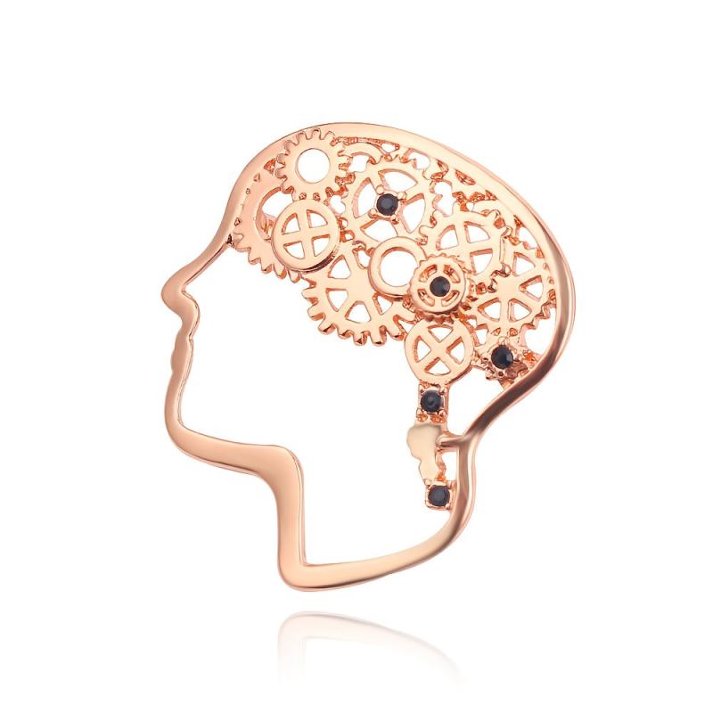 Personality Retro Alloy Thinker Brooch
