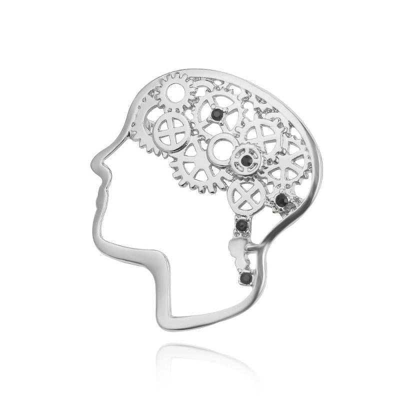 Personality Retro Alloy Thinker Brooch