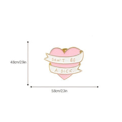 Pink Love Micro Pin Brooch for Jackets and Bags