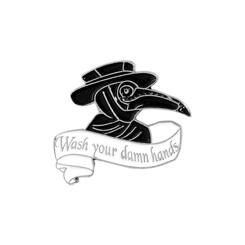 Creative Crow Brooch Men's Pin Wounded Crow Design
