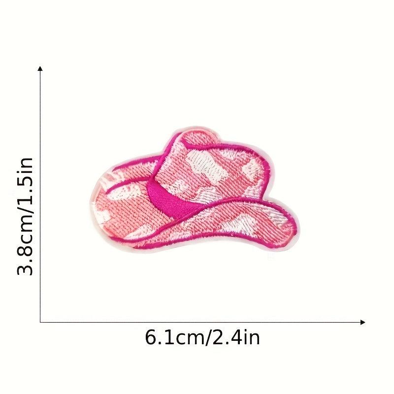 16pcs Pink Cartoon Iron On Patches Sew On Embroidered Applique Repair