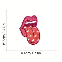16pcs Pink Cartoon Iron On Patches Sew On Embroidered Applique Repair