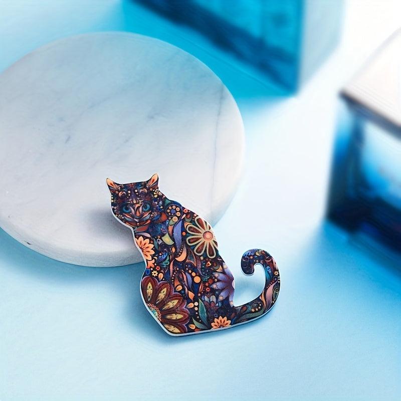 Personality Kitten Acrylic Brooch Jewelry Corsage