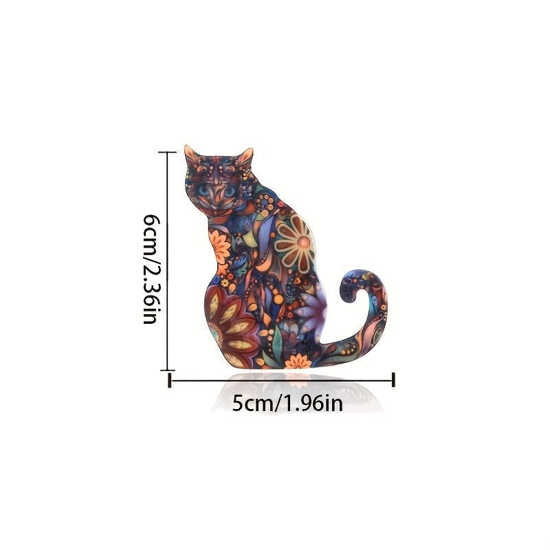 Personality Kitten Acrylic Brooch Jewelry Corsage