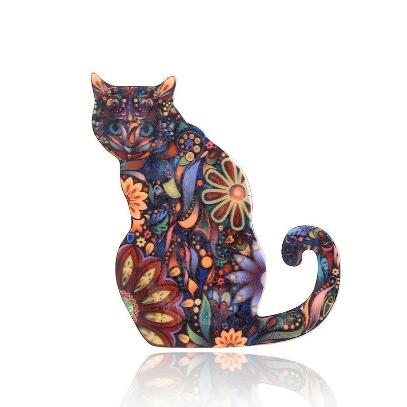 Personality Kitten Acrylic Brooch Jewelry Corsage