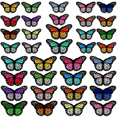 Butterfly Iron On Patches Sew On Embroidered Applique Repair Patch DIY Crafts