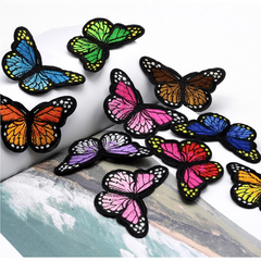 Butterfly Iron On Patches Sew On Embroidered Applique Repair Patch DIY Crafts