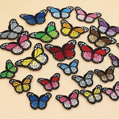 Butterfly Iron On Patches Sew On Embroidered Applique Repair Patch DIY Crafts