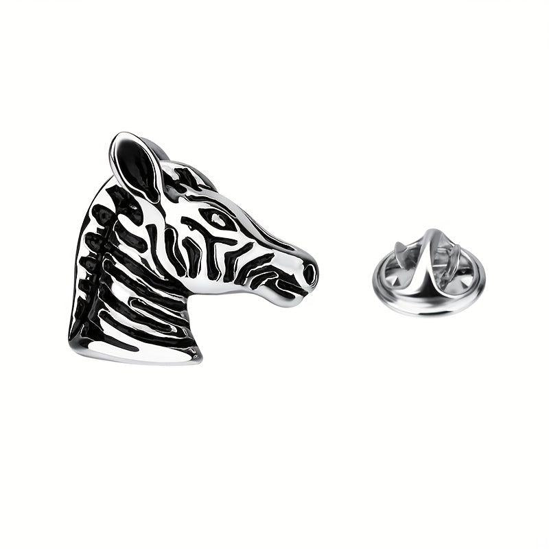 Vintage Horse Head Brooch Jewelry Suit Pin Collar Pin for Men
