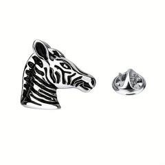 Vintage Horse Head Brooch Jewelry Suit Pin Collar Pin for Men