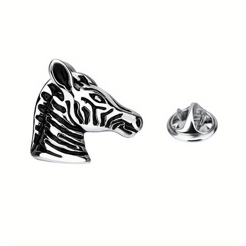 Vintage Horse Head Brooch Jewelry Suit Pin Collar Pin for Men