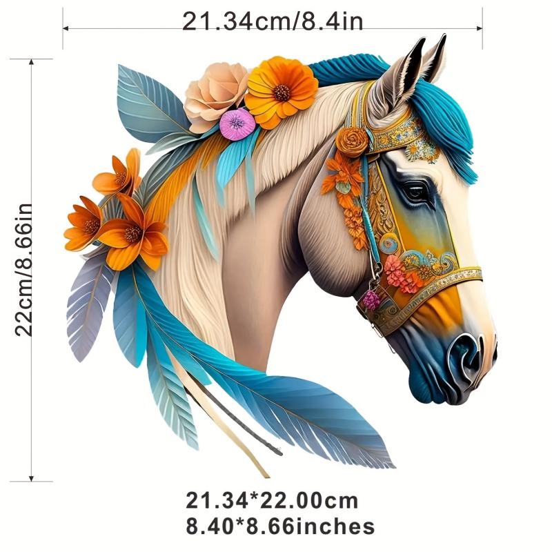 Indian Horse Head HTV Iron-on Transfer Decals for Men