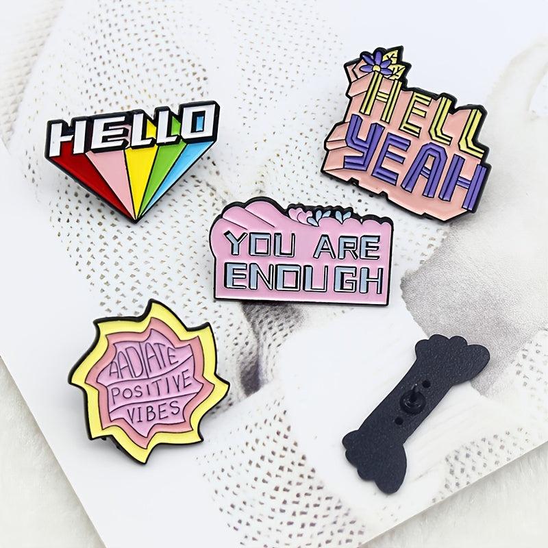 Novel Personality Cartoon Letter Brooch