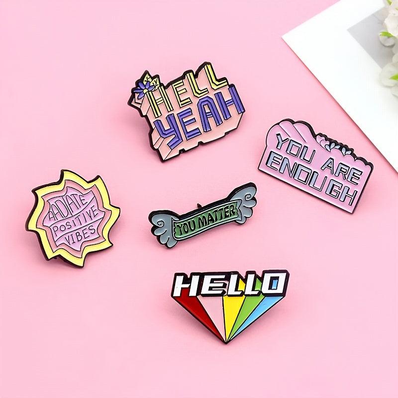 Novel Personality Cartoon Letter Brooch