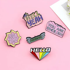 Novel Personality Cartoon Letter Brooch