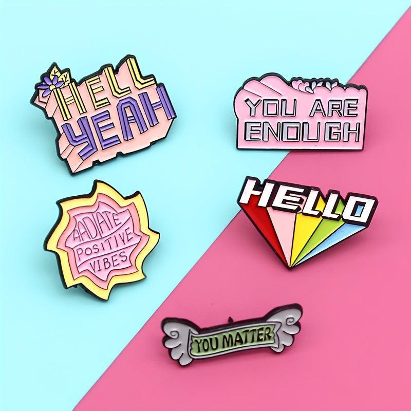 Novel Personality Cartoon Letter Brooch
