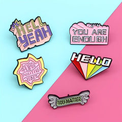 Novel Personality Cartoon Letter Brooch