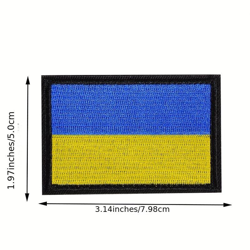 J CARP 2pcs Ukrainian Flag Hook and loop Patches