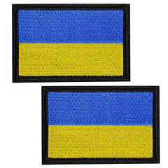 J CARP 2pcs Ukrainian Flag Hook and loop Patches