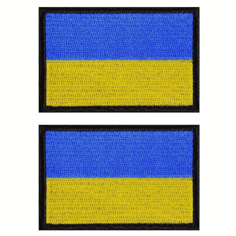 J CARP 2pcs Ukrainian Flag Hook and loop Patches