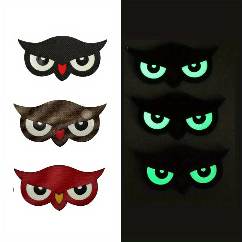 Glow In The Dark Velcro Brooch Laser Reflective Seal Eagle Eye Patch