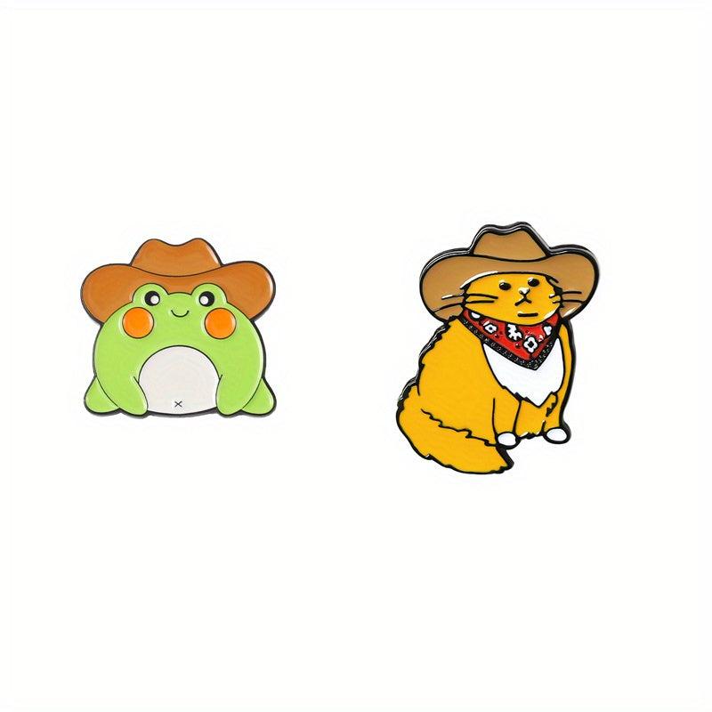 Cat Funny Enamel Pins for Bags Jackets Hat Decoration