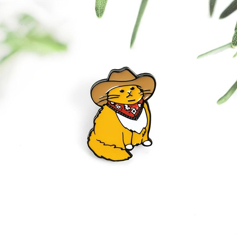 Cat Funny Enamel Pins for Bags Jackets Hat Decoration