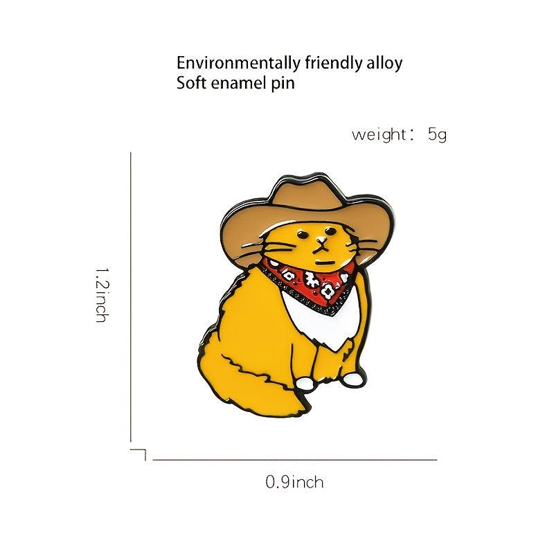 Cat Funny Enamel Pins for Bags Jackets Hat Decoration
