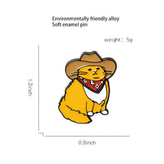Cat Funny Enamel Pins for Bags Jackets Hat Decoration