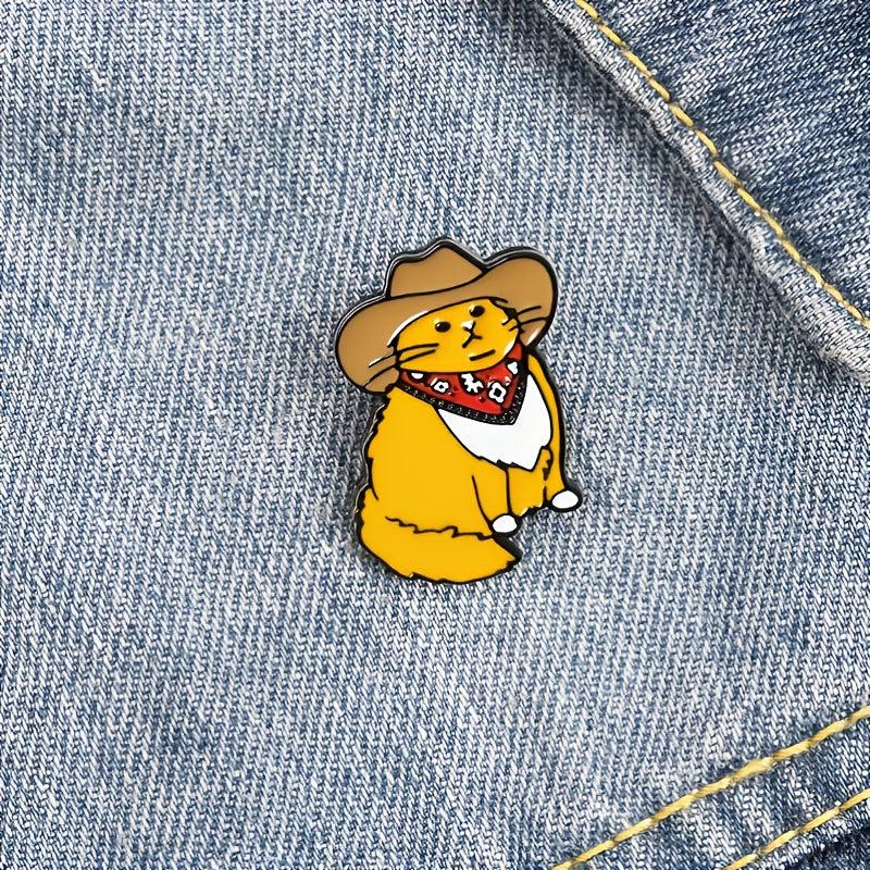Cat Funny Enamel Pins for Bags Jackets Hat Decoration