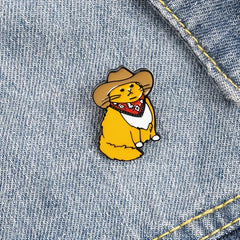 Cat Funny Enamel Pins for Bags Jackets Hat Decoration