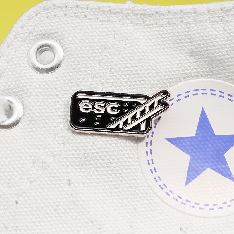 Computer ESC Exit Button Brooch