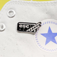 Computer ESC Exit Button Brooch