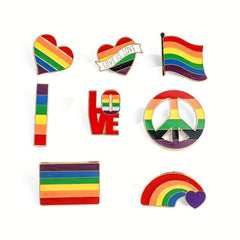 Colorful Rainbow Enamel Pin for Men Love Flag Brooch Holiday Gift