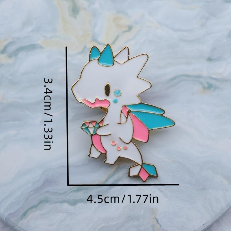 Colorful Dragon Cartoon Brooch Backpack Decorative Charms