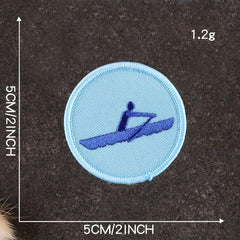 14pcs Cartoon Embroidery Patches Badges Round Ironing Stickers